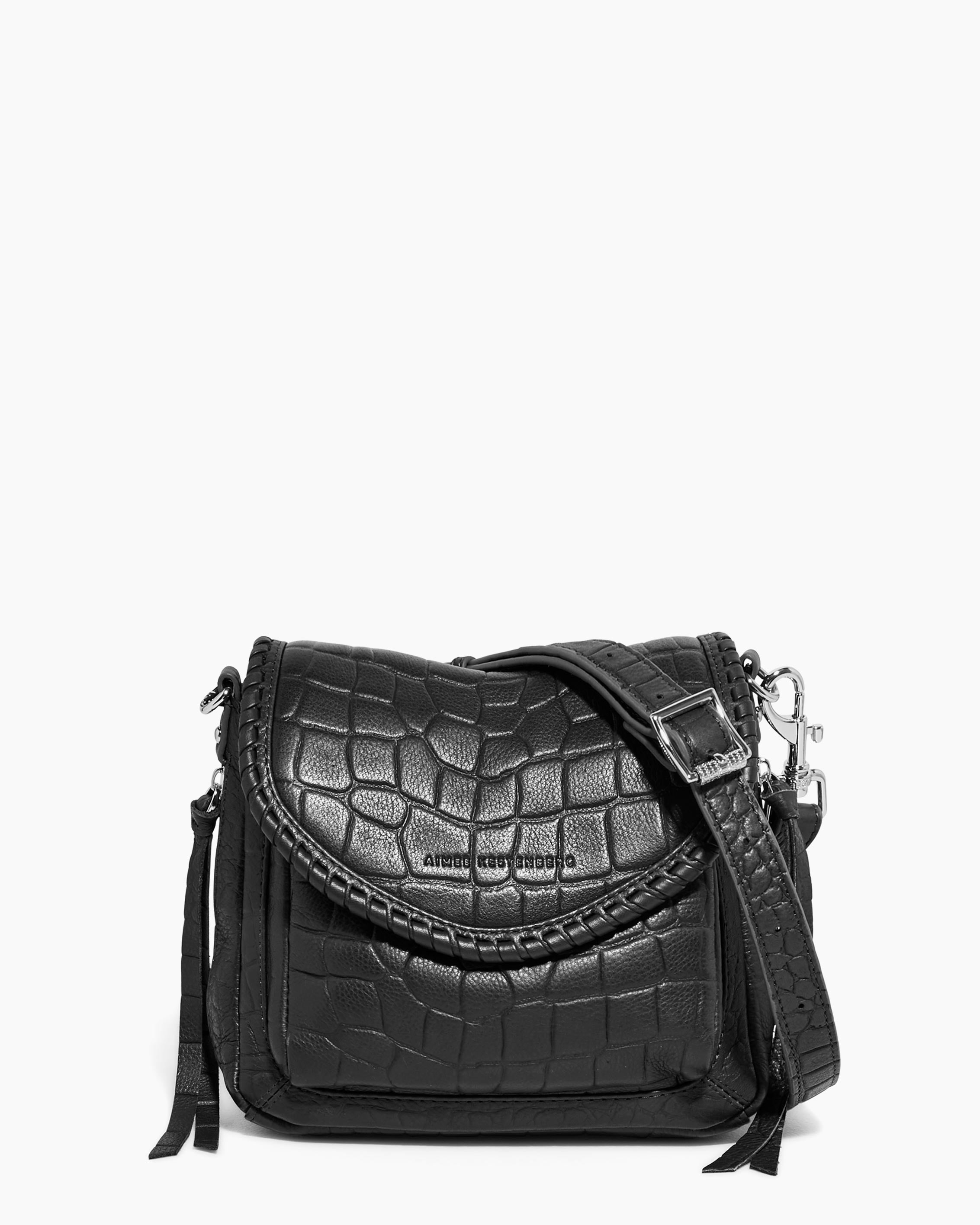 Croc leather best sale mini shoulder bag