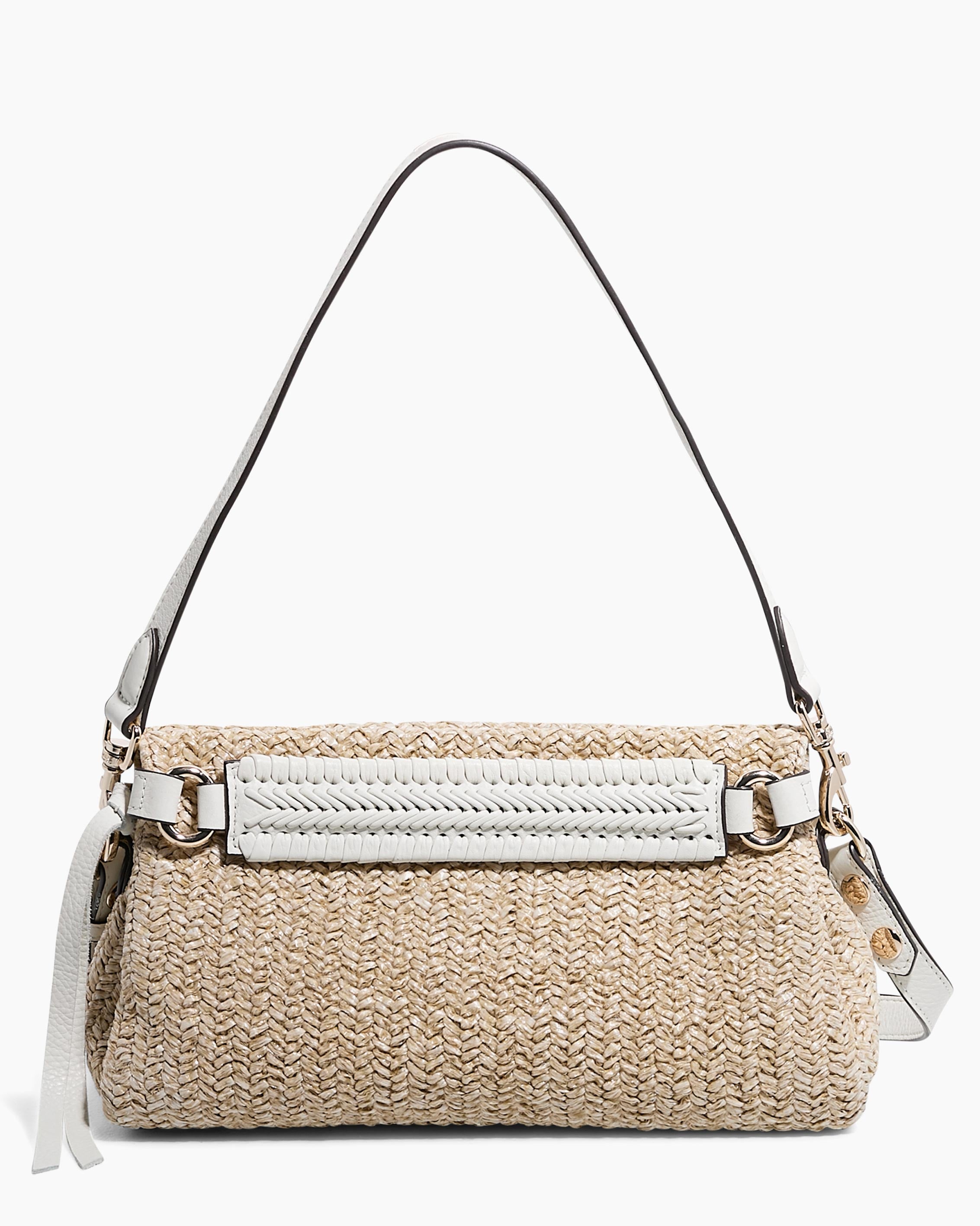 All For Love Convertible Crossbody Clutch Straw with Vanilla Aimee Kestenberg