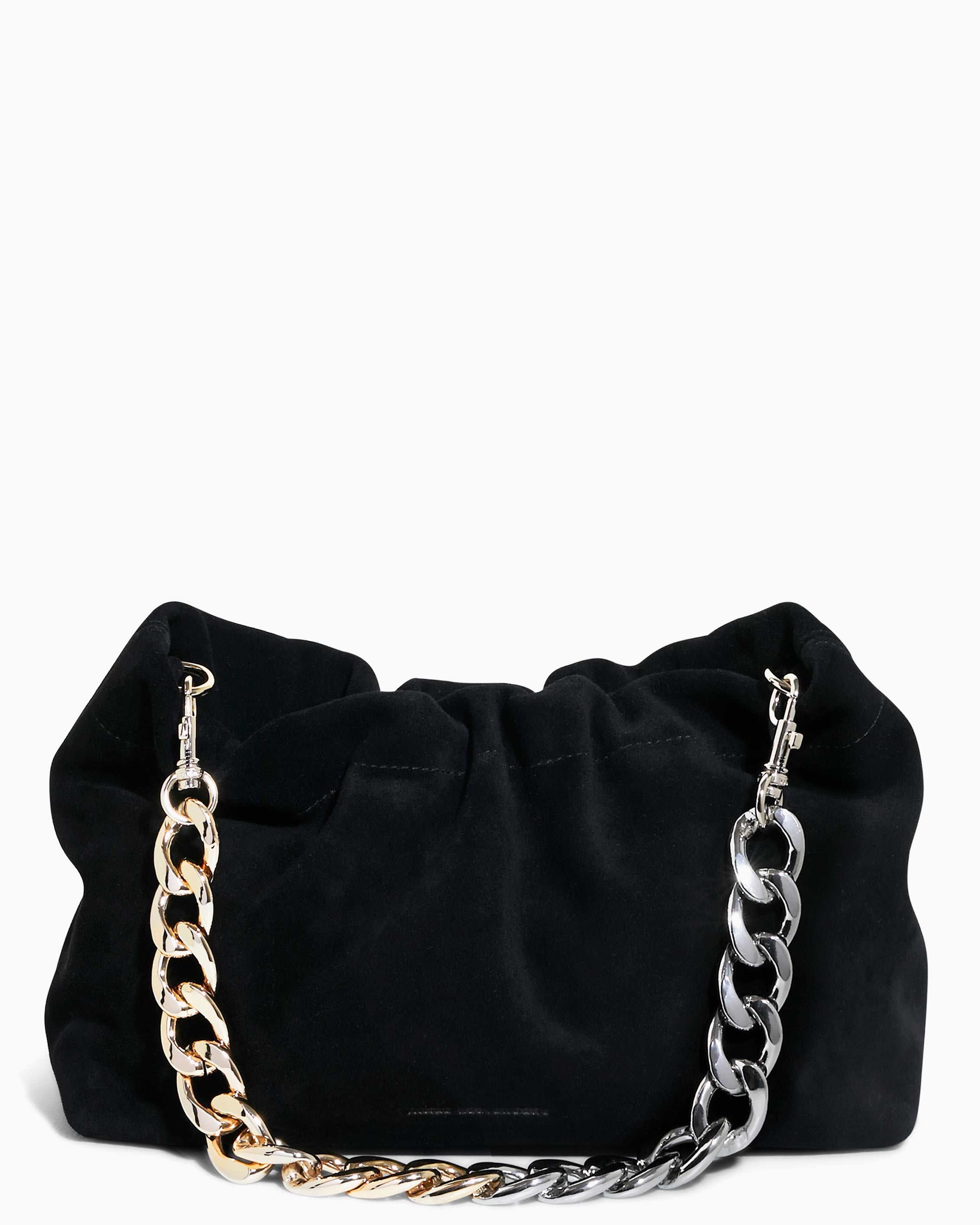 Black shoulder bag fashion chain