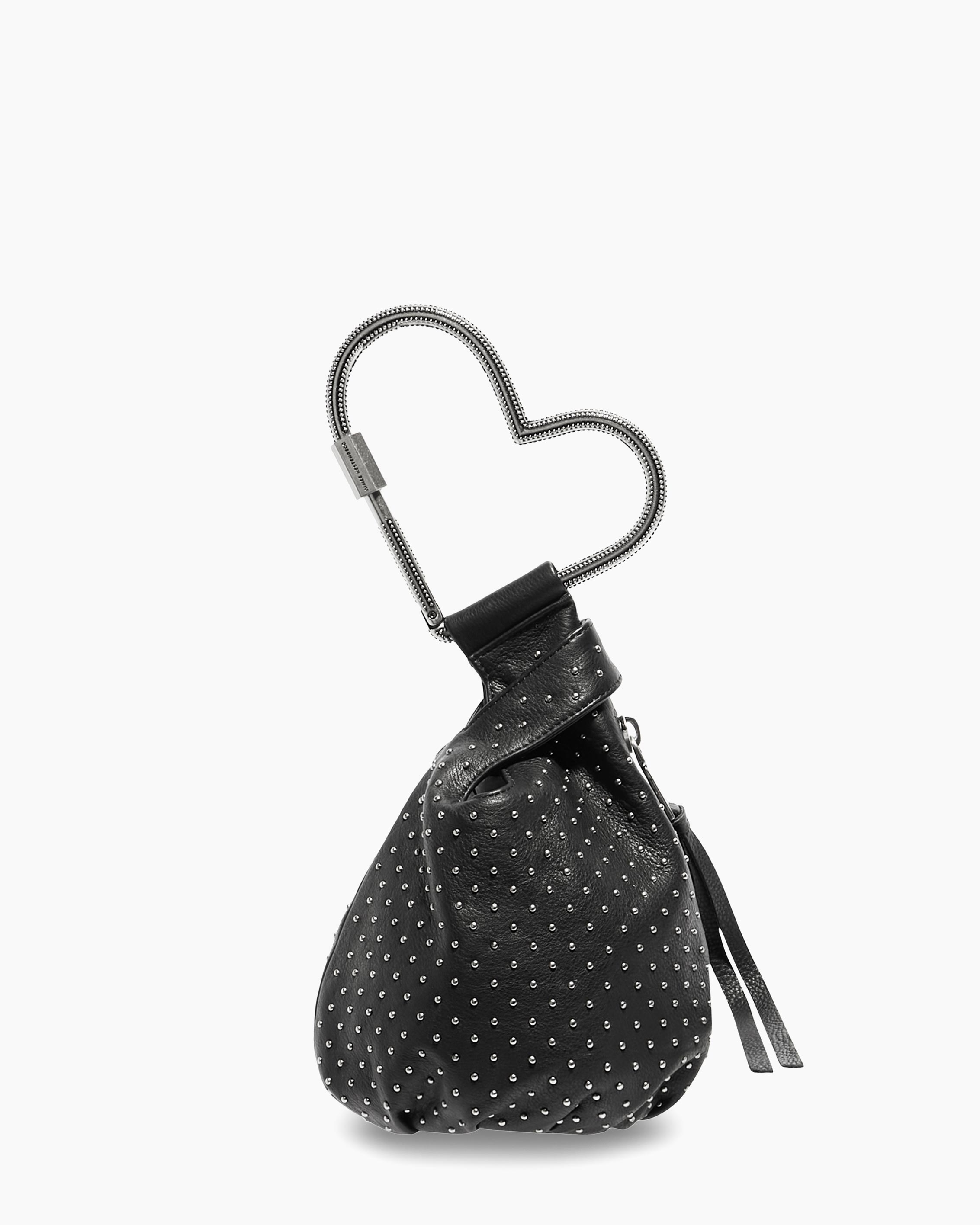 All My Heart Black with Silver Studs Pouch
