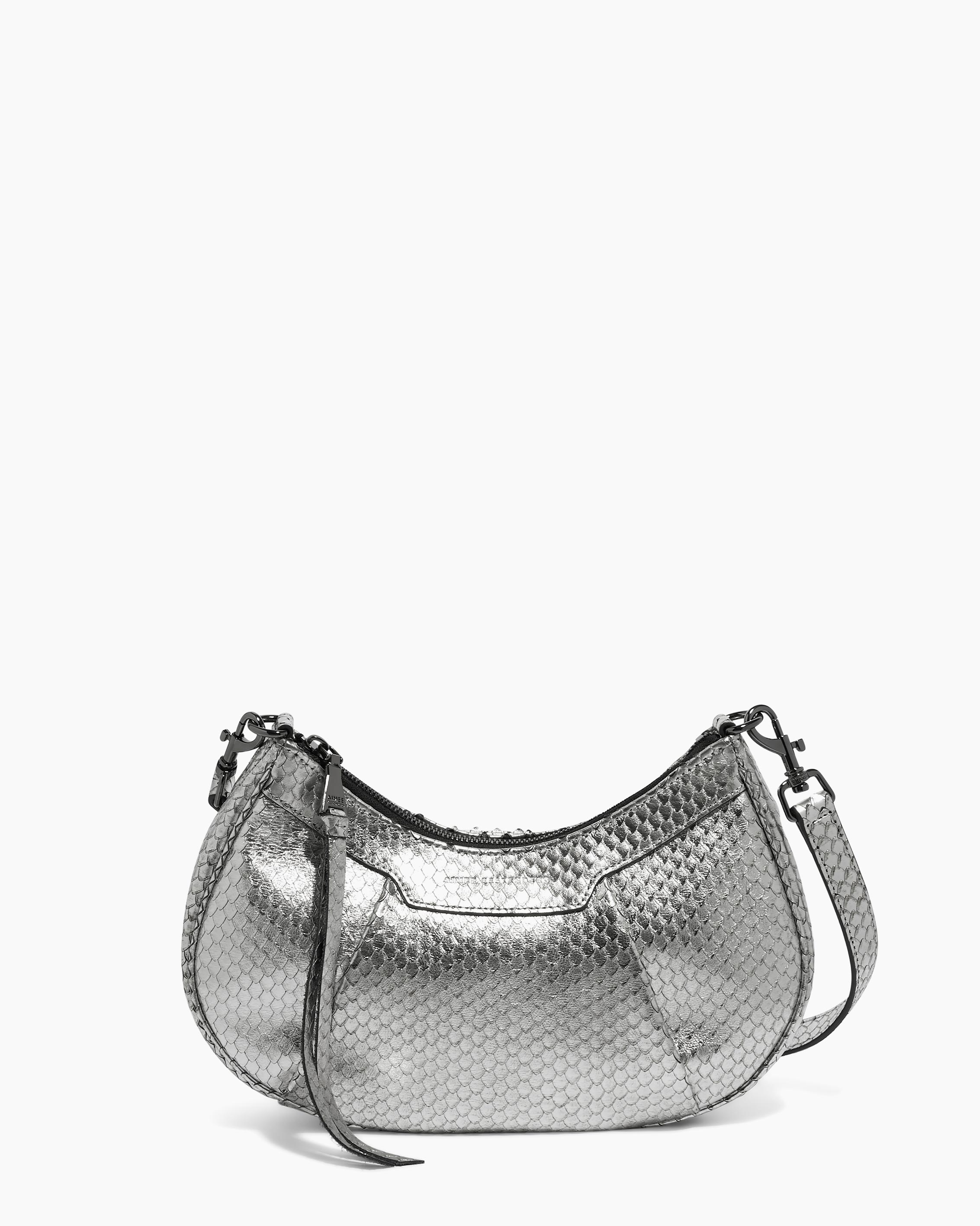 Maddie Embossed Snakeskin Satchel