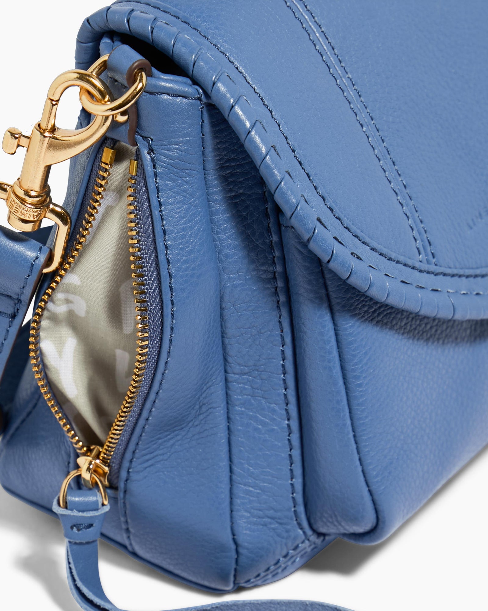 Blue leather crossbody online