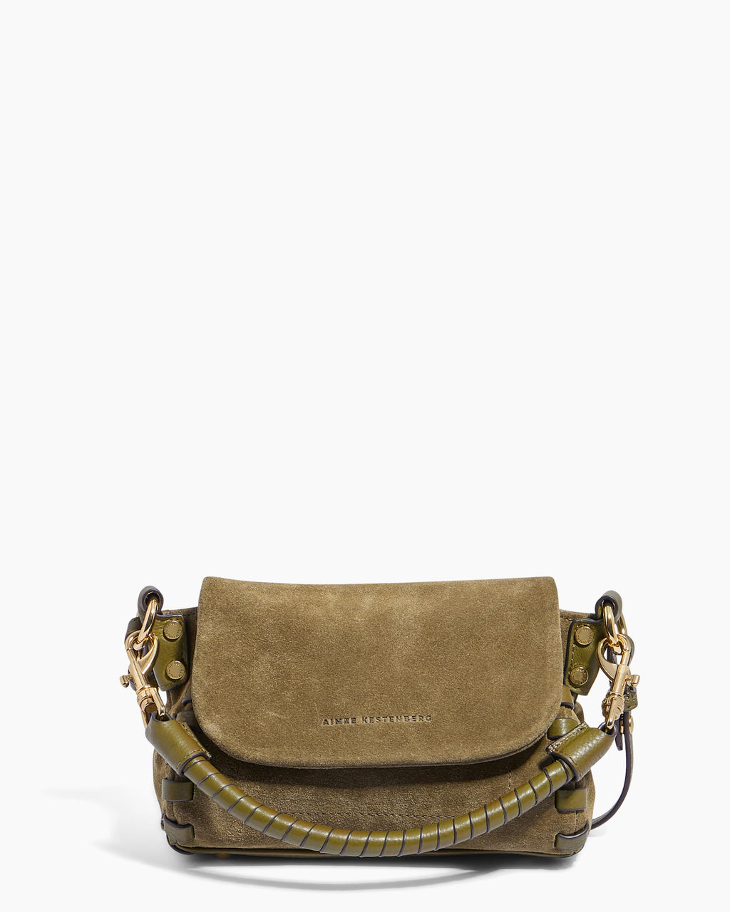 Green suede crossbody bag sale