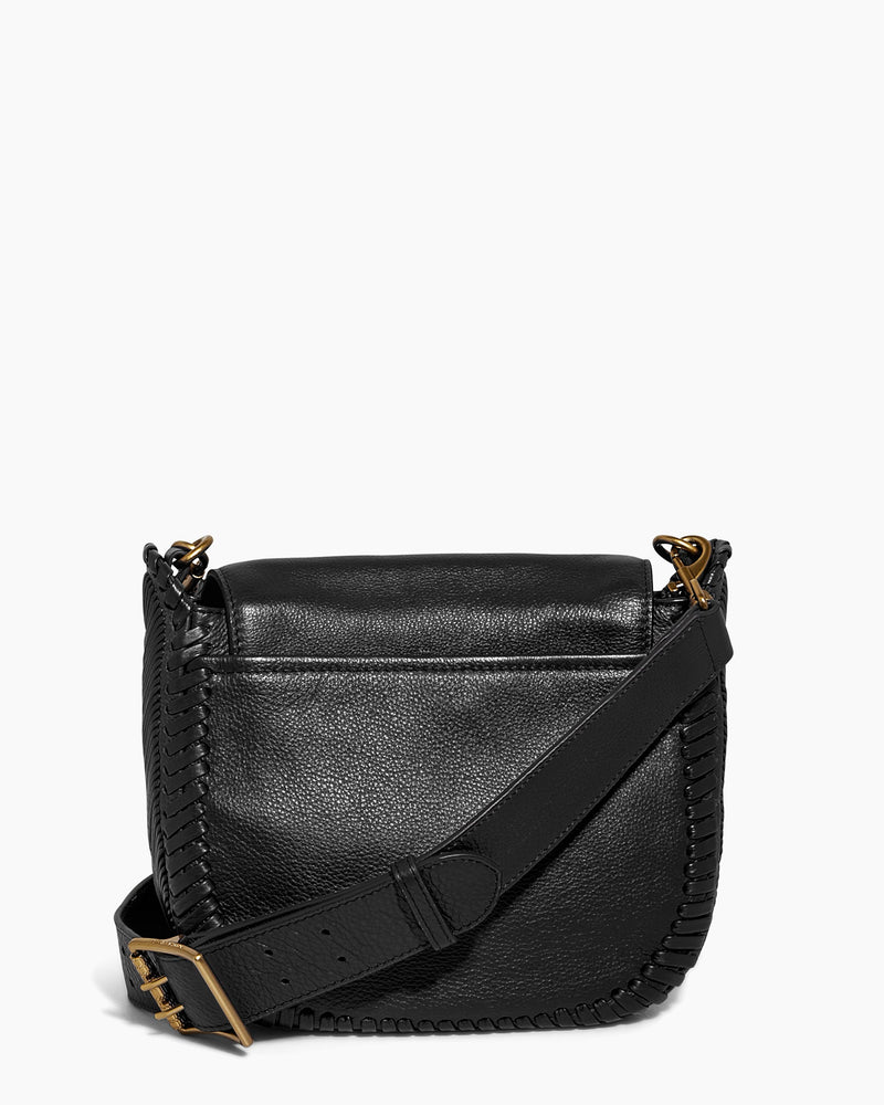 Aimee Kestenberg | All For Love Saddle Crossbody Black with 14k Yellow Gold