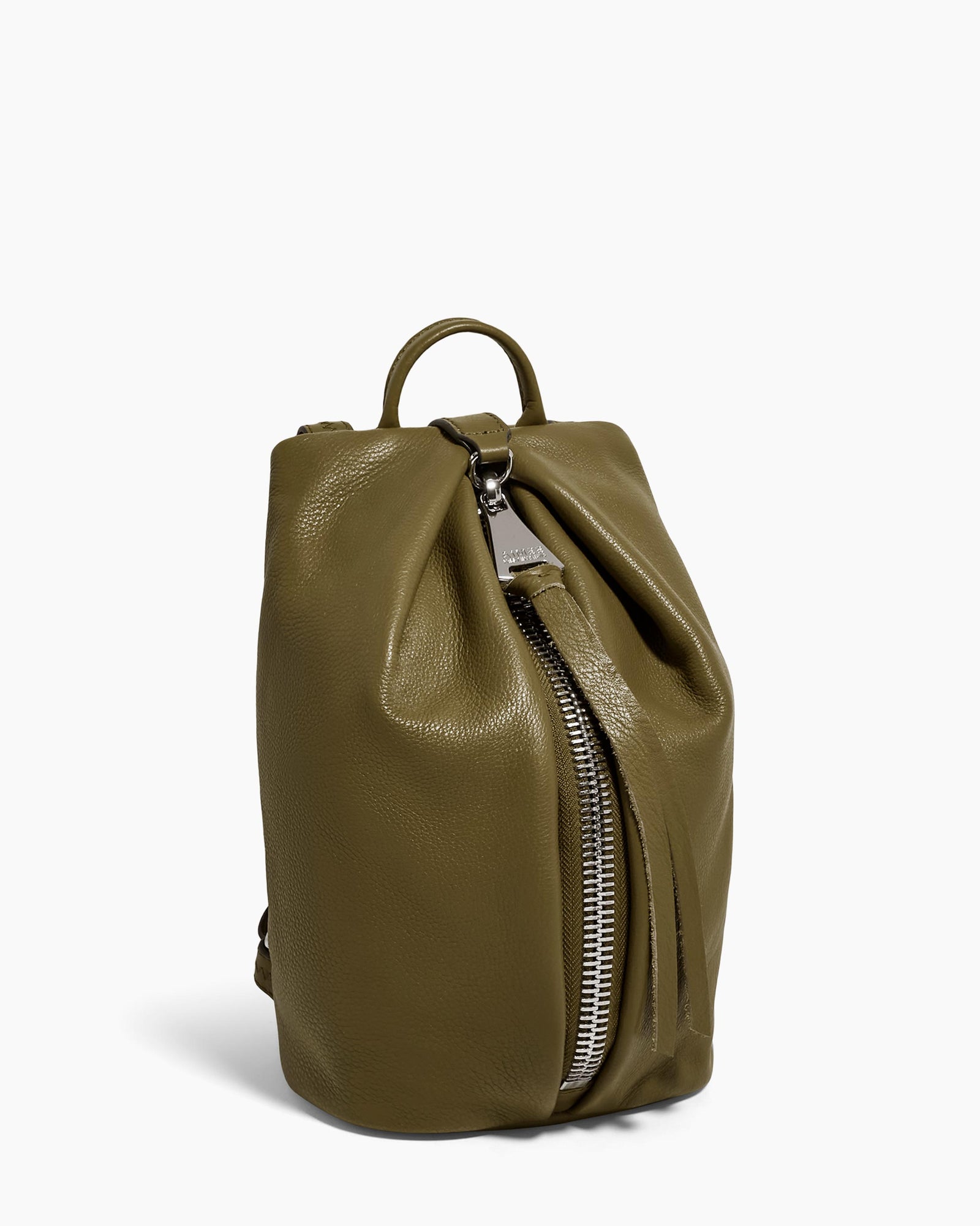 Olive leather backpack hotsell