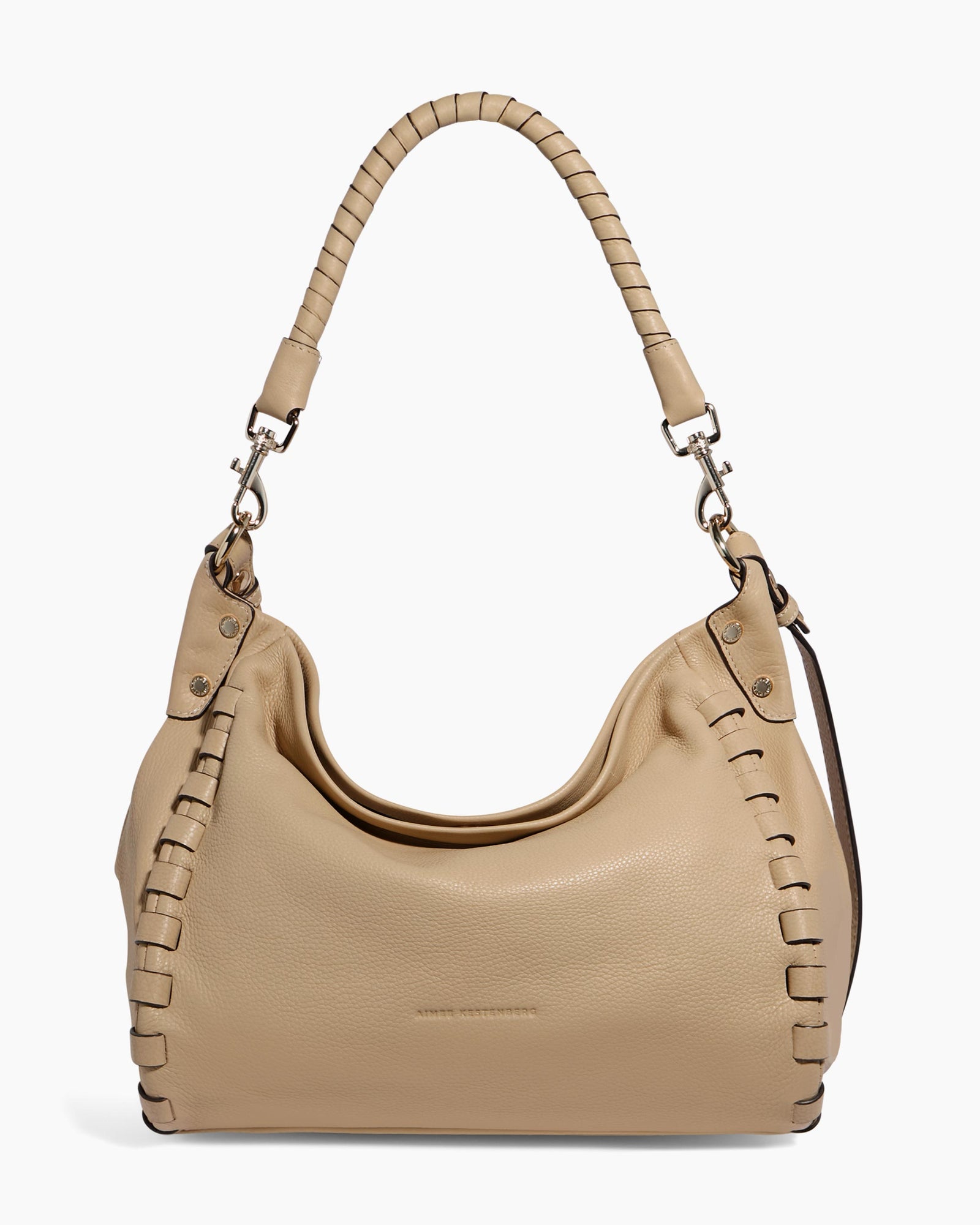 Online Aimee Kestenberg Adobe Suede Leather Strped Hobo Bag