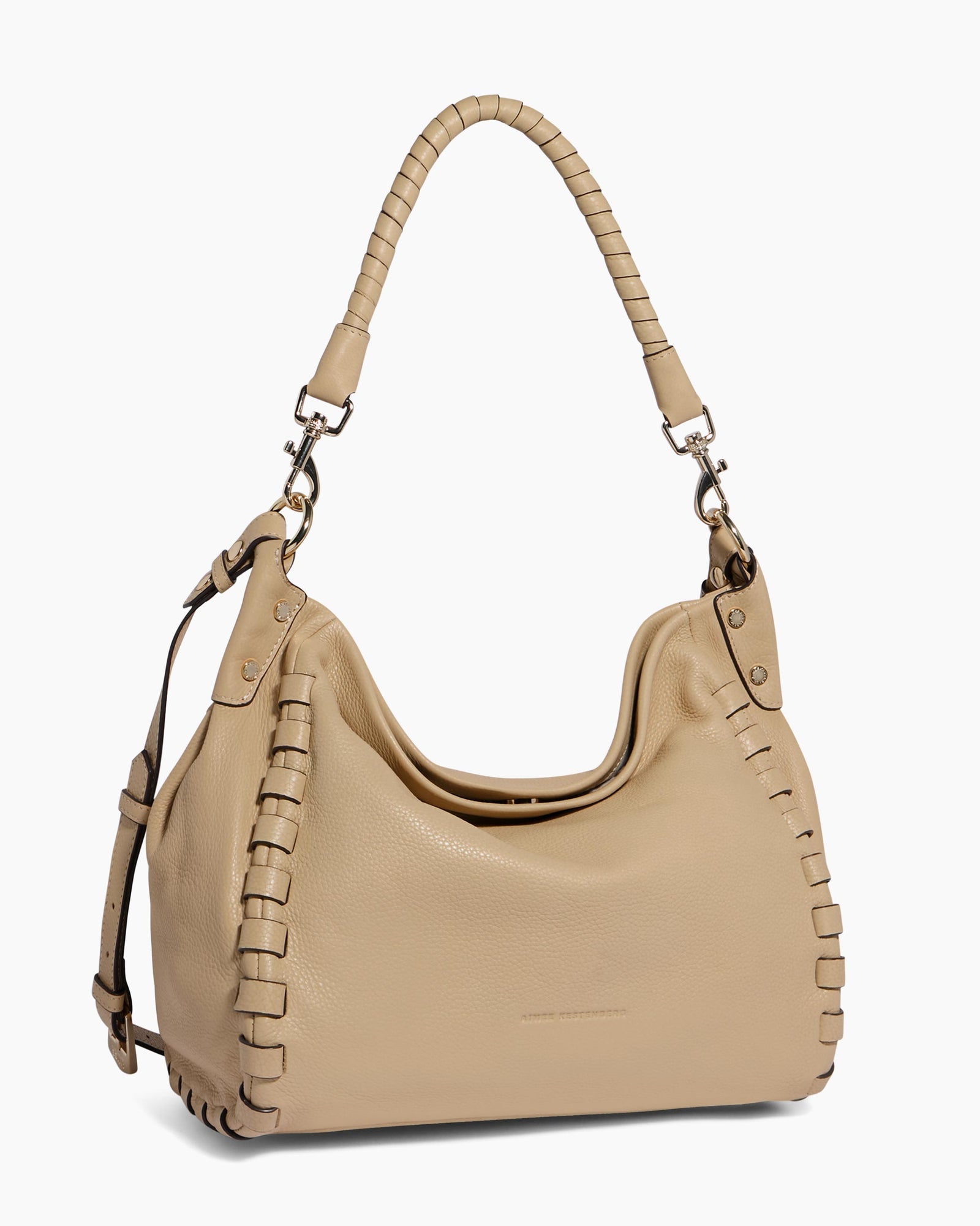 Aimee Kestenberg Slouchy Pebbled Leather outlets Hobo Terra Cotta Shoulder Bag Gold Zip