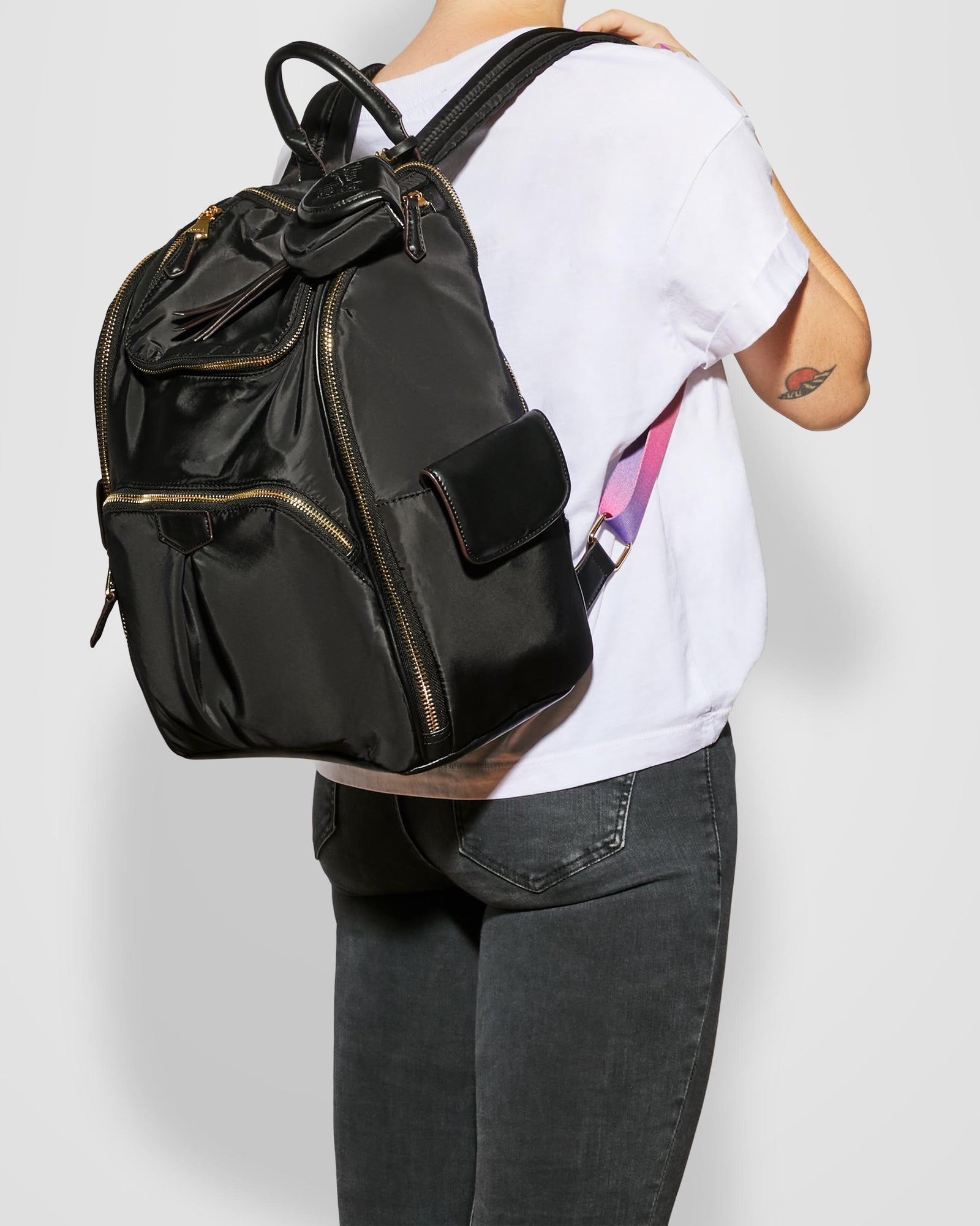 Baby Got Back Backpack Black with Ombre Webbing Aimee Kestenberg