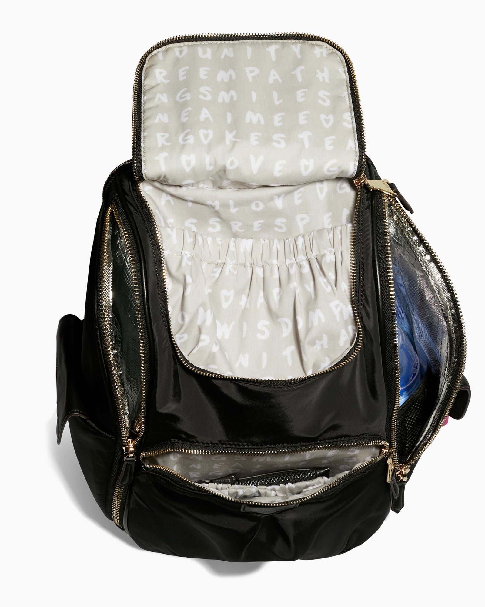 Aimee Kestenberg Baby Got Back Baby Bag Black with Ombre Webbing