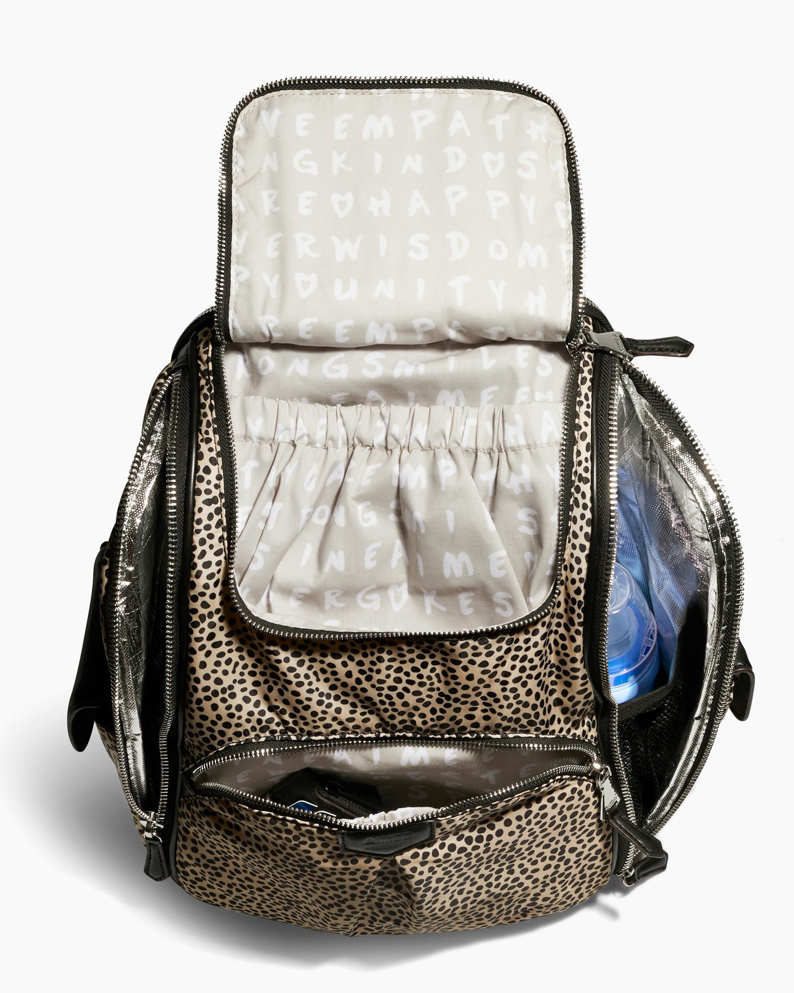 Baby Bag Natural Spotted Cheetah Nylon Print Aimee Kestenberg