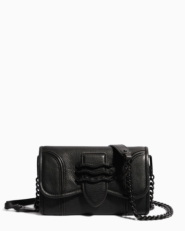 Fierce & Fab Wallet On A Chain - black front