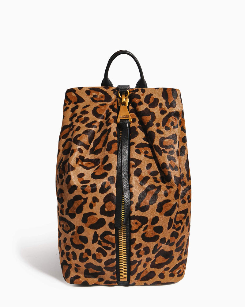 Tamitha Backpack Large Leopard Haircalf - front