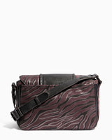 When In Milan Large Crossbody Merlot Zebra - back