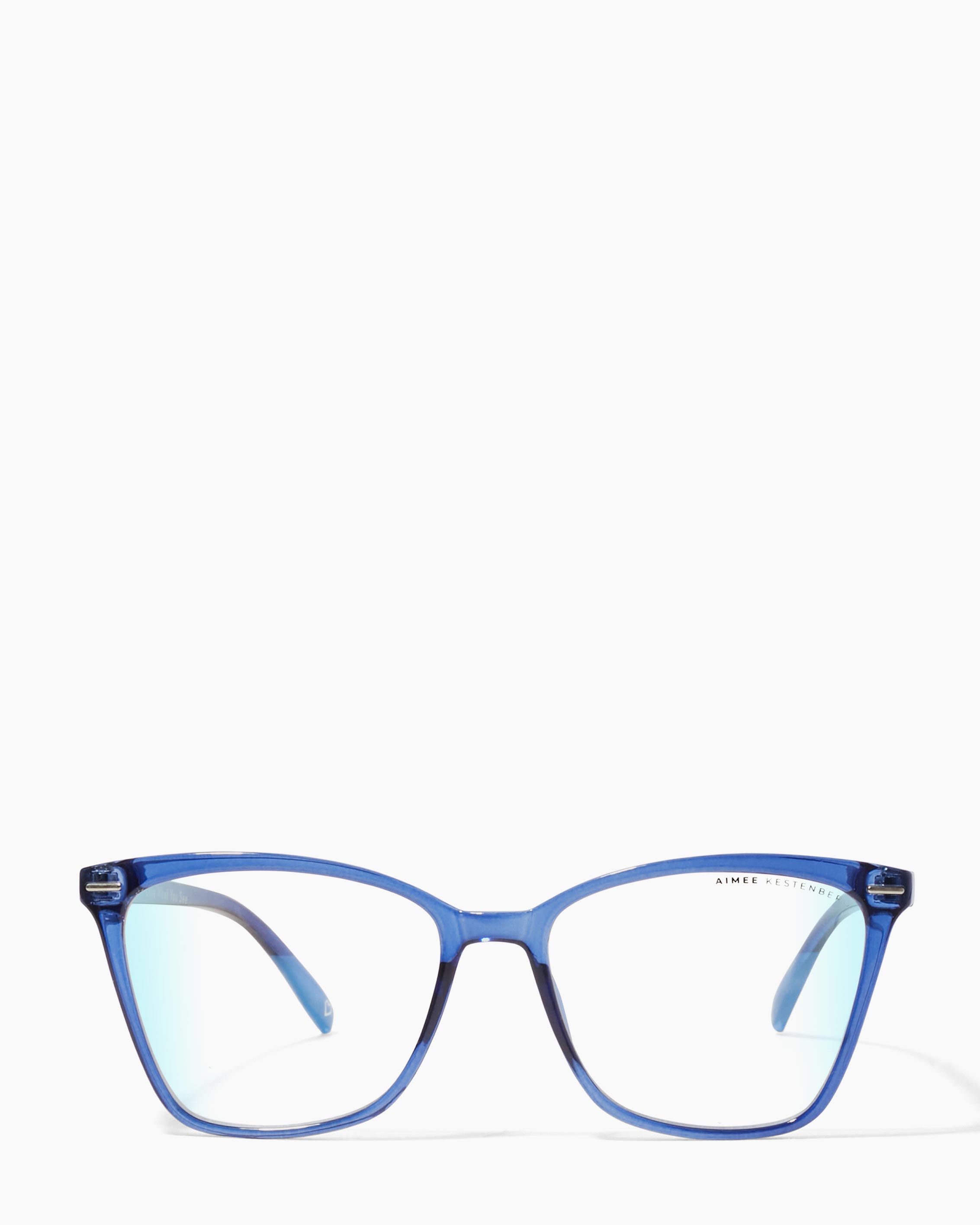 Stanton Crystal Navy Blue Light Glasses | Aimee Kestenberg