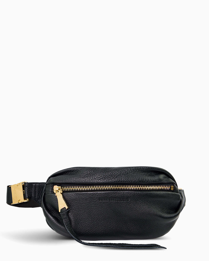 Aimee Kestenberg | Milan Bum Bag Black With Gold Hardware - front