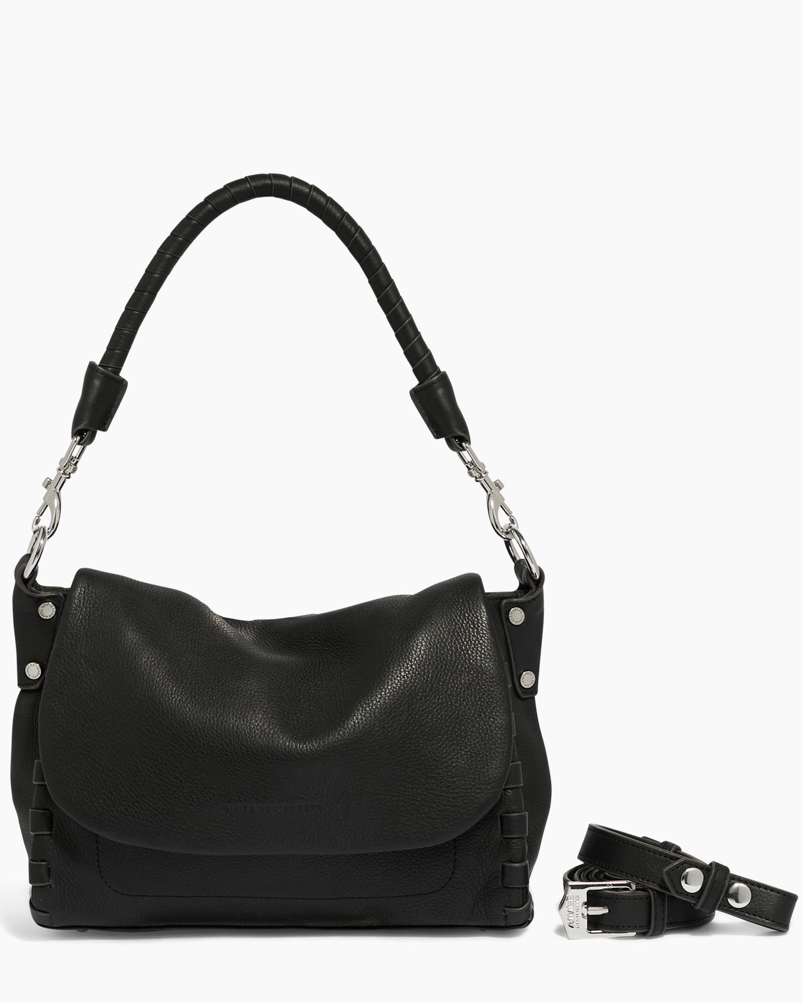 Aimee Kestenberg Black online leather shoulder bag.